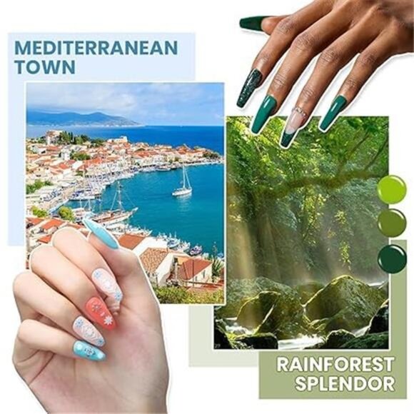 Gel Nail Polish kit with UV Light, 108 PCS 55 Colors Valentines Gel - Picture 3 of 7